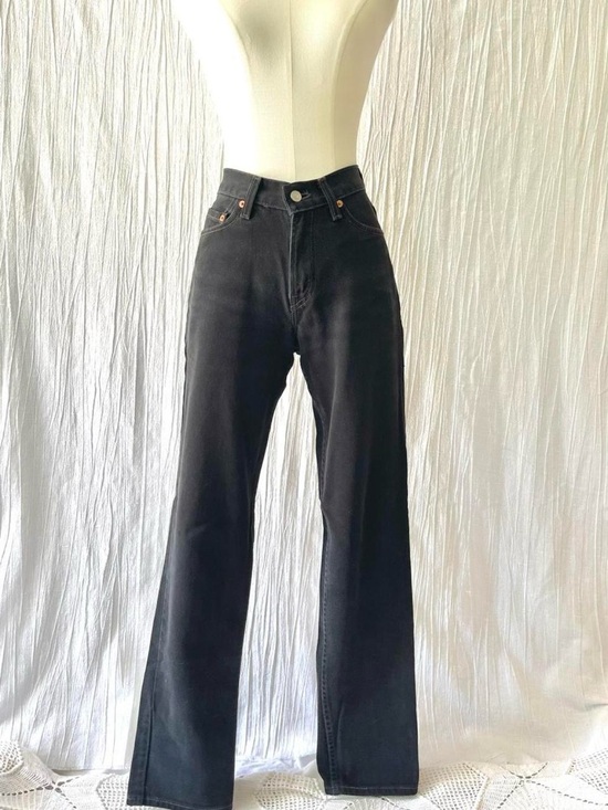 Levi's Denim - Vintage Deadstock Levis TINY black "low cut" 100% cotton 2003 Jeans- size 23-24